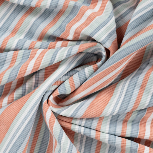 2x2 Rib Dusty Blue Tissus Quality Textiles 