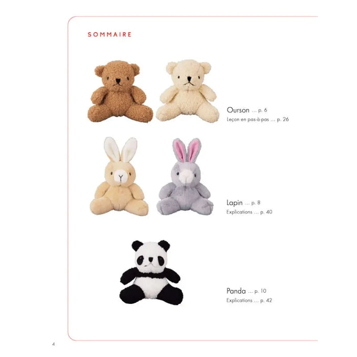 7 PELUCHES A COUDRE - LECONS PAS A PAS Livre Les éditions de saxe 