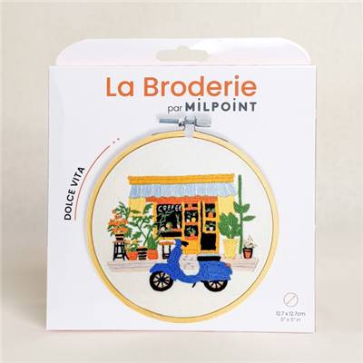 KIT BRODERIE AVEC TAMBOUR 15 CM - DOLCE VIT