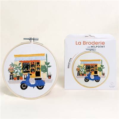 KIT BRODERIE AVEC TAMBOUR 15 CM - DOLCE VIT