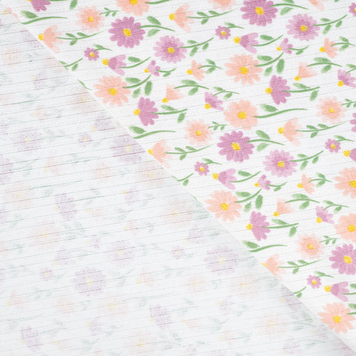 Ajour Printed Flower Ecru Tissus Quality Textiles 