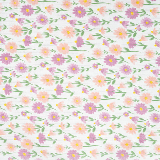 Ajour Printed Flower Ecru Tissus Quality Textiles 