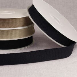 Biais velour côte moyenne - Taille 25mm Rubanerie Stéphanoise 