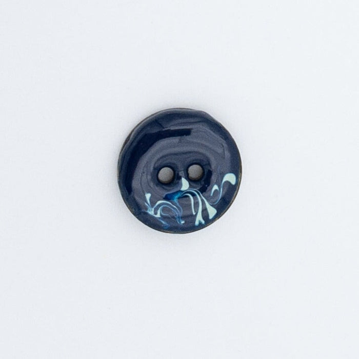 Bouton 2 trous - Coco laqué fantaisie Bouton Giannopoulos 17mm 