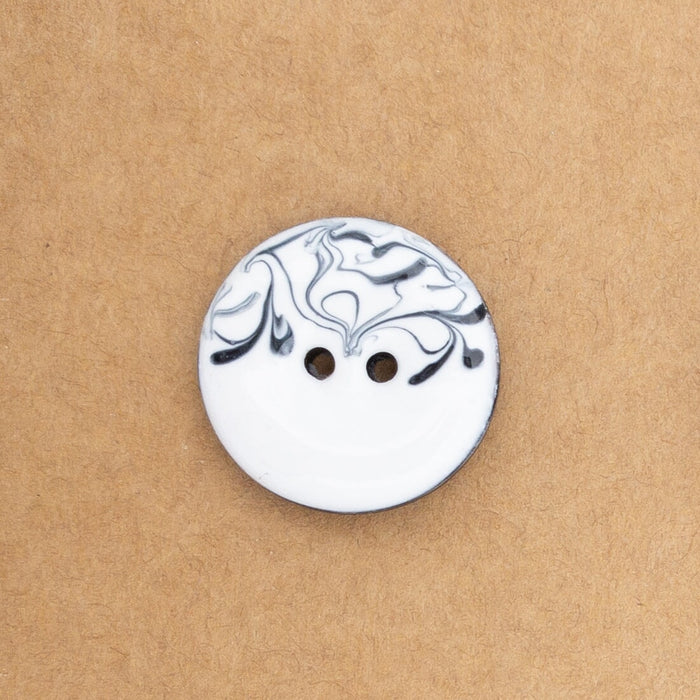 Bouton 2 trous - Coco laqué fantaisie Bouton Giannopoulos 22mm 