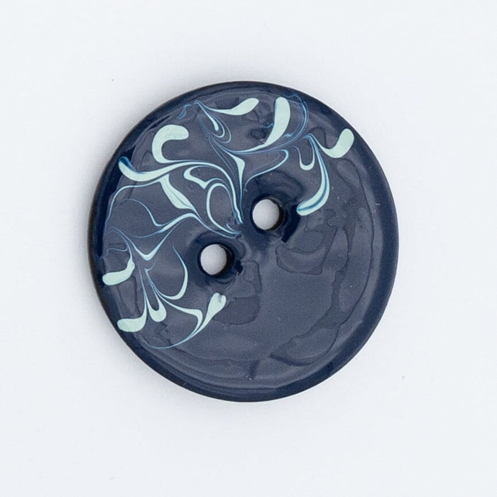 Bouton 2 trous - Coco laqué fantaisie Bouton Giannopoulos 40mm 