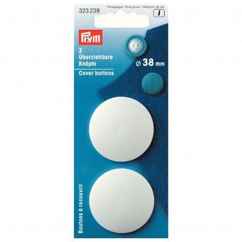 Bouton à recouvrir 11mm - 22mm plastique blanc Mercerie Prym 38mm 