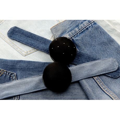 Bracelet porte épingles ajustable "jeans upcyclé" - noir - BOHIN Mercerie Bohin 