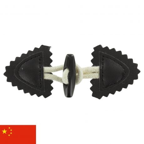 Brandebourg noir enfant 10 x 4 cm Bouton 3Bcom 