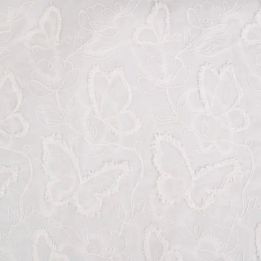 Broderie Anglaise - Cotton Embroidery Butterfly écru Tissus Quality Textiles 