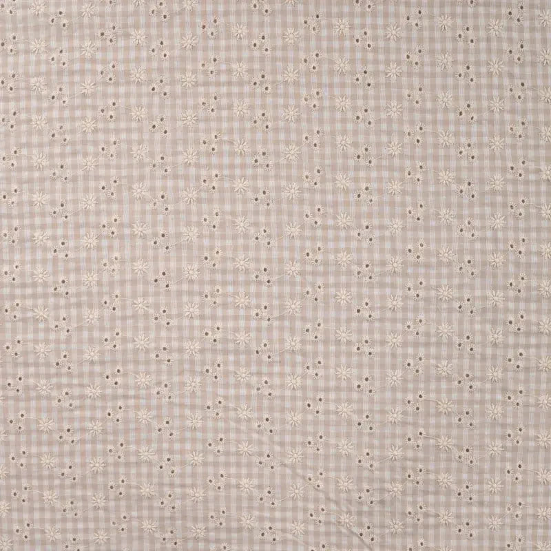 Broderie Anglaise - Cotton Seersucker Embroidery Tissus Quality Textiles 