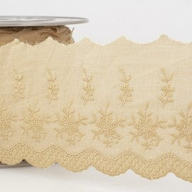 Broderie anglaise Rubanerie Stéphanoise 40 - Beige 