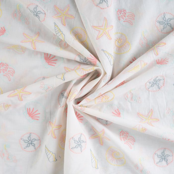 Broderie Anglaise - Voile Embroidery White Tissus Quality Textiles 