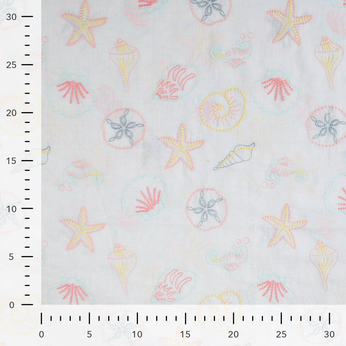 Broderie Anglaise - Voile Embroidery White Tissus Quality Textiles 