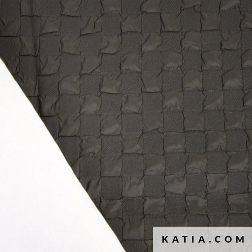 Bubble Chess Board -Noir Tissus Katia 