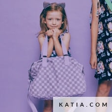 Bubble Chess Board -Violet Tissus Katia 