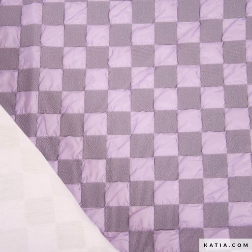 Bubble Chess Board -Violet Tissus Katia 