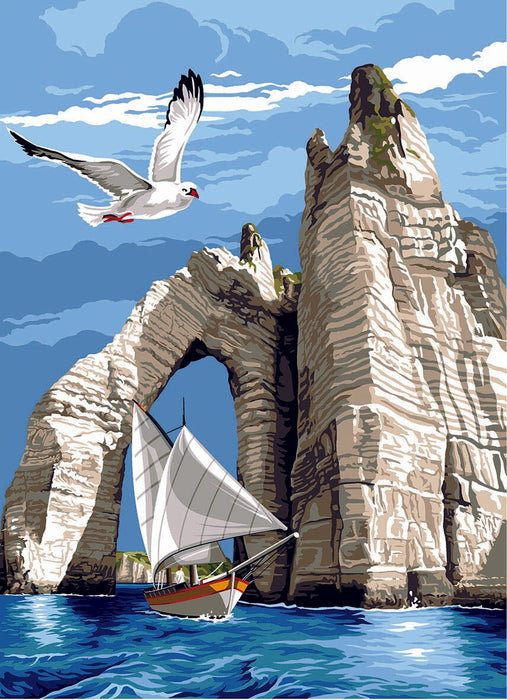 Canevas 45/60 - Les voiles d'ETRETAT Broderie SEG 