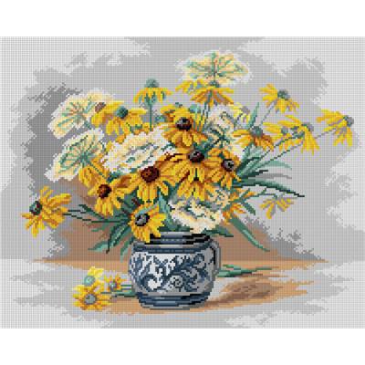 Canevas - CANEVAS ANTIQUE BLANC - BLACK EYED D'APRES DE LONGPRE Broderie Orchidea 