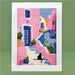 CANEVAS IMPRIME BLANC - DESSIN 15 X 20 CM - ESCALIER MEDITERRANEEN Broderie MILPOINT 