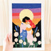 CANEVAS IMPRIME BLANC - DESSIN 20 X 30 CM - AMOURS LUNAIRES Broderie MILPOINT 
