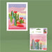 CANEVAS IMPRIME BLANC - DESSIN 20 X 30 CM - LE RIVAGE DES CACTUS Broderie MILPOINT 