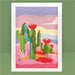 CANEVAS IMPRIME BLANC - DESSIN 20 X 30 CM - LE RIVAGE DES CACTUS Broderie MILPOINT 