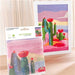 CANEVAS IMPRIME BLANC - DESSIN 20 X 30 CM - LE RIVAGE DES CACTUS Broderie MILPOINT 