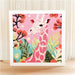 CANEVAS IMPRIME BLANC - DESSIN 30 X 30 CM - GIRAFE POP Broderie MILPOINT 