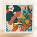 CANEVAS IMPRIME BLANC - DESSIN 30 X 30 CM - LA DAME AUX AGRUMES Broderie MILPOINT 