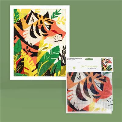 CANEVAS IMPRIME BLANC - DESSIN 30 X 40 CM - CHASSEUR SILENCIEUX Broderie MILPOINT 