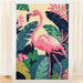 CANEVAS IMPRIME BLANC - DESSIN 30 X 40 CM - FLAMAND TROPICAL Broderie MILPOINT 