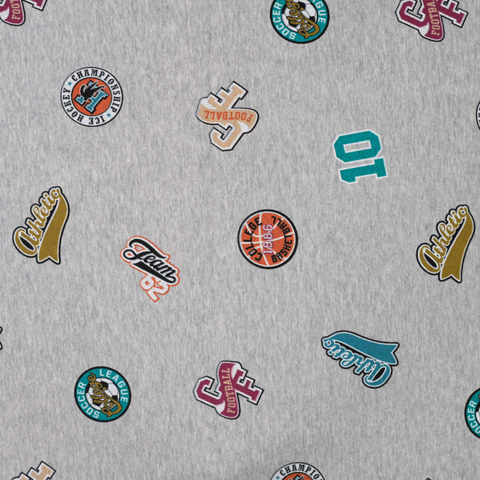 College patches light grey melange Tissus Quality Textiles 
