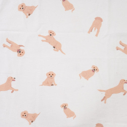 Coton Flanelle Golden retriever puppys Tissus Quality Textiles 