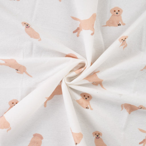 Coton Flanelle Golden retriever puppys Tissus Quality Textiles 