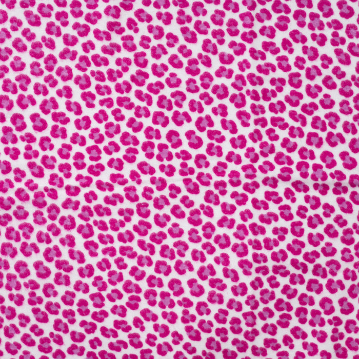 Coton Flanelle Léopard fuchsia Tissus Quality Textiles 