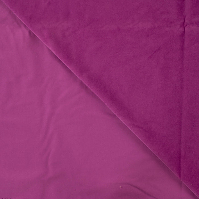 Cotton velvet cyclam Tissus Quality Textiles 