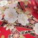 Coupon de Tissu Japonais - Fleurs de Cerisier et Papillons Roses - NAKA FABRICS Tissus Naka Fabrics 