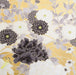 Coupon de tissu Japonais - Gris Chrysanthèmes Graphiques - NAKA FABRICS Tissus Naka Fabrics 