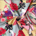 Coupon de Tissu Japonais - Gris Pivoines Oiseaux - NAKA FABRICS Tissus Naka Fabrics 
