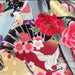 Coupon de Tissu Japonais - Gris Pivoines Oiseaux - NAKA FABRICS Tissus Naka Fabrics 