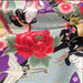 Coupon de Tissu Japonais - Gris Pivoines Oiseaux - NAKA FABRICS Tissus Naka Fabrics 