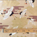 Coupon de Tissu Japonais - Grues et Pins sur Beige Naturel - NAKA FABRICS Tissus Naka Fabrics 