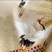 Coupon de Tissu Japonais - Grues et Pins sur Beige Naturel - NAKA FABRICS Tissus Naka Fabrics 