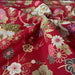 Coupon de Tissu Japonais - Jardin Précieux sur Rouge Bordeaux - NAKA FABRICS Tissus Naka Fabrics 