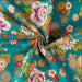 Coupon de Tissu Japonais - Jardin Turquoise - NAKA FABRICS Tissus Naka Fabrics 