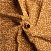 Coupon patchwork - JAPONAIS FLEURS FOND MOUTARDE Tissus MILPOINT 