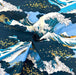 Coupon Tissu Japonais - Grande Vague Hokusai Bleu Marine - NAKA FABRICS Tissus Naka Fabrics 
