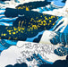Coupon Tissu Japonais - Grande Vague Hokusai Bleu Marine - NAKA FABRICS Tissus Naka Fabrics 