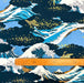 Coupon Tissu Japonais - Grande Vague Hokusai Bleu Marine - NAKA FABRICS Tissus Naka Fabrics 